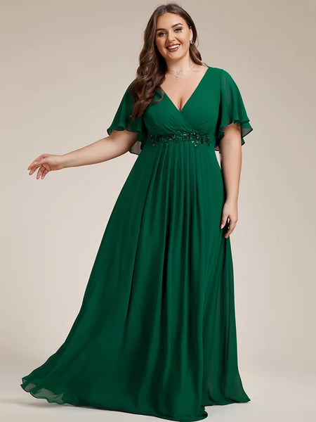 Vestido de Fiesta Talla L — Verde Oscuro— Entrega Inmediata