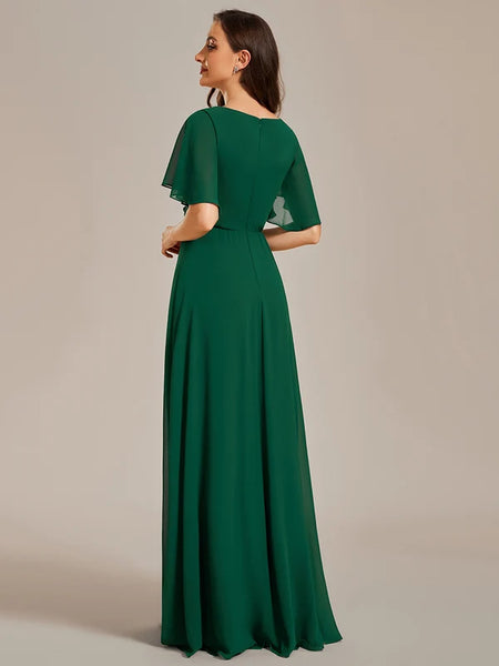 Vestido de Fiesta Talla L — Verde Oscuro— Entrega Inmediata