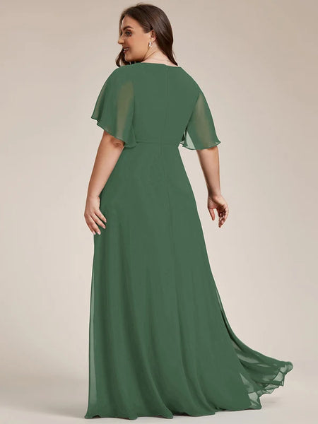 Vestido de Fiesta Talla L — Eucalipto — Entrega Inmediata