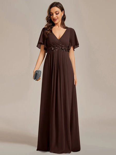 Vestido de Fiesta Talla XXL 16 — Marrón Chocolate — Entrega Inmediata