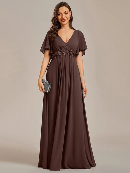 Vestido de Fiesta Talla XXL 16 — Marrón Chocolate — Entrega Inmediata
