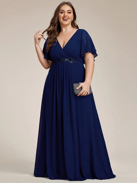 Vestido de Fiesta Talla L — Azul Marino — Entrega Inmediata