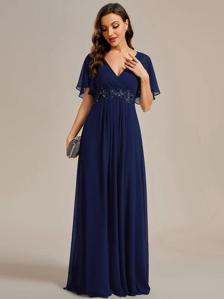 Vestido de Fiesta Talla L — Azul Marino — Entrega Inmediata