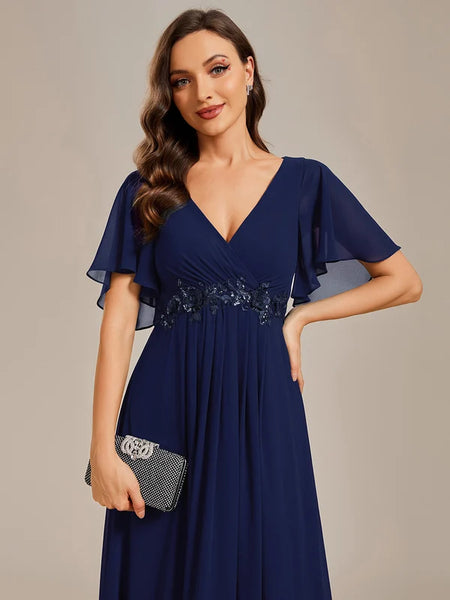 Vestido de Fiesta Talla L — Azul Marino — Entrega Inmediata