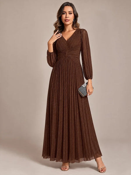 Vestido de Fiesta Talla M —  Marrón chocolate — Entrega Inmediata
