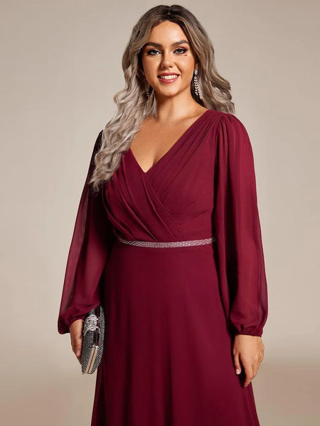 Vestido de Fiesta Talla XXXL 20 — Borgoña — Entrega Inmedia