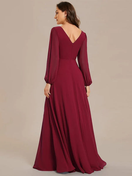Vestido de Fiesta Talla XXXL 20 — Borgoña — Entrega Inmedia