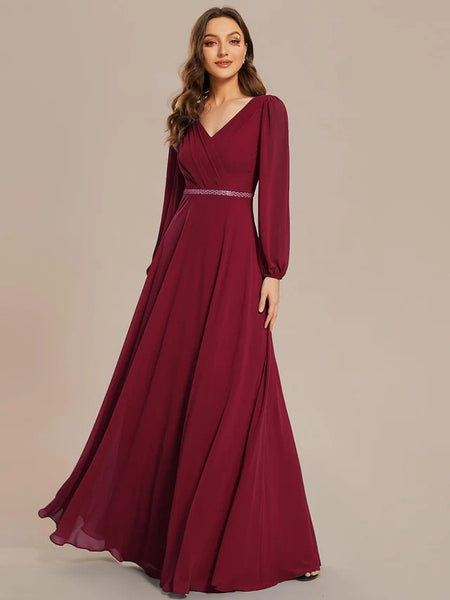 Vestido de Fiesta Talla XXXL 20 — Borgoña — Entrega Inmedia