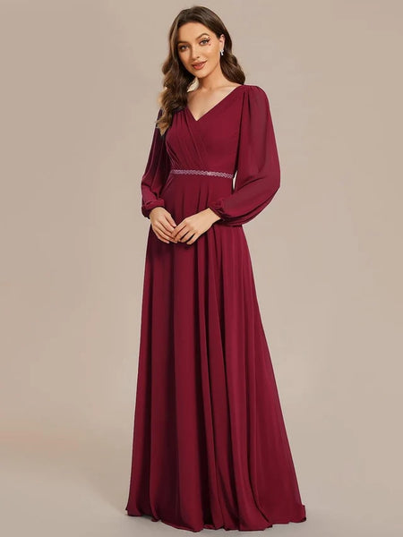 Vestido de Fiesta Talla XXXL 20 — Borgoña — Entrega Inmedia