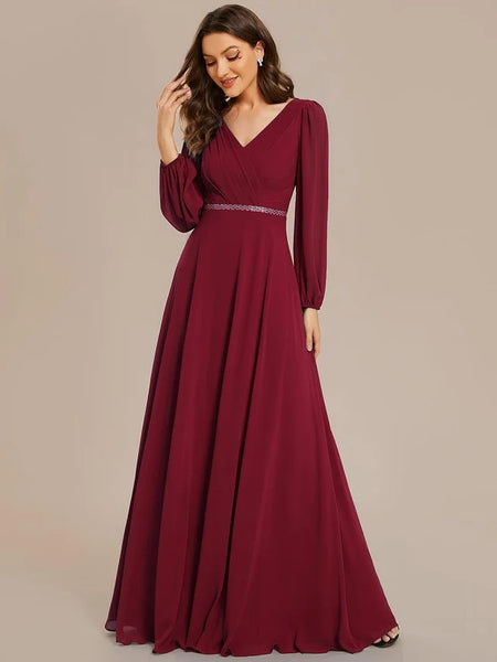 Vestido de Fiesta Talla XXXL 20 — Borgoña — Entrega Inmedia