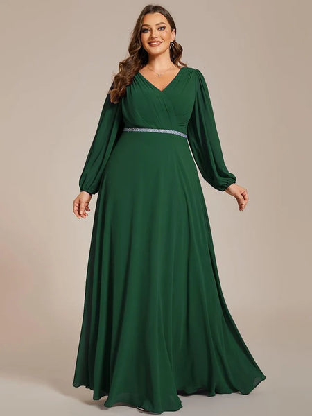 Vestido de Fiesta Talla XXXL 22 — Verde Oscuro — Entrega Inmediata