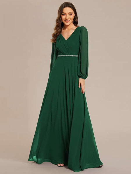 Vestido de Fiesta Talla XXXL 22 — Verde Oscuro — Entrega Inmediata