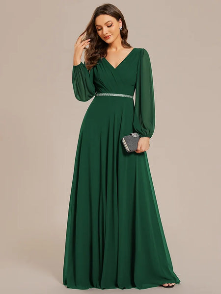 Vestido de Fiesta Talla XXXL 22 — Verde Oscuro — Entrega Inmediata