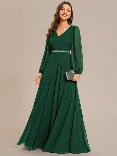 Vestido de Fiesta Talla XXXL 22 — Verde Oscuro — Entrega Inmediata