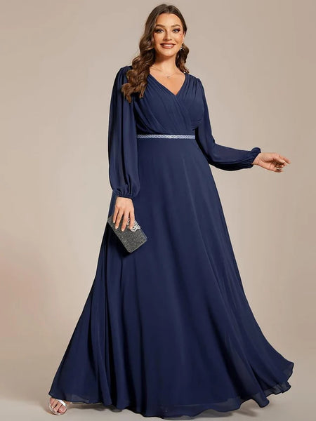 Vestido de Fiesta Talla XXL 18 — Azul Marino — Entrega Inmediata