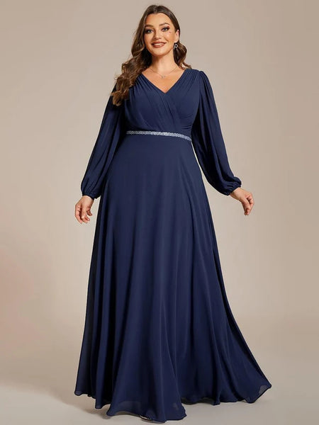 Vestido de Fiesta Talla XXL 18 — Azul Marino — Entrega Inmediata