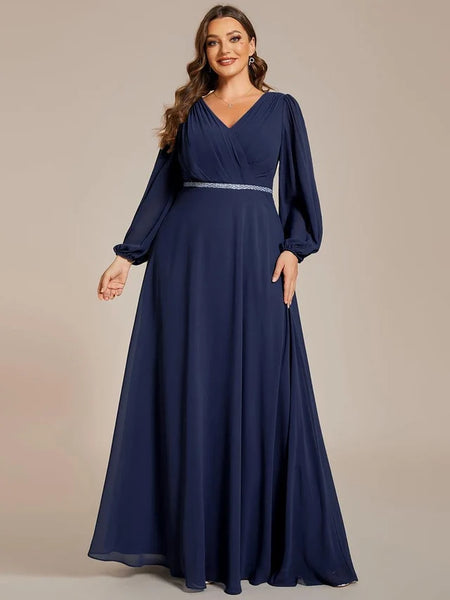 Vestido de Fiesta Talla XXL 18 — Azul Marino — Entrega Inmediata