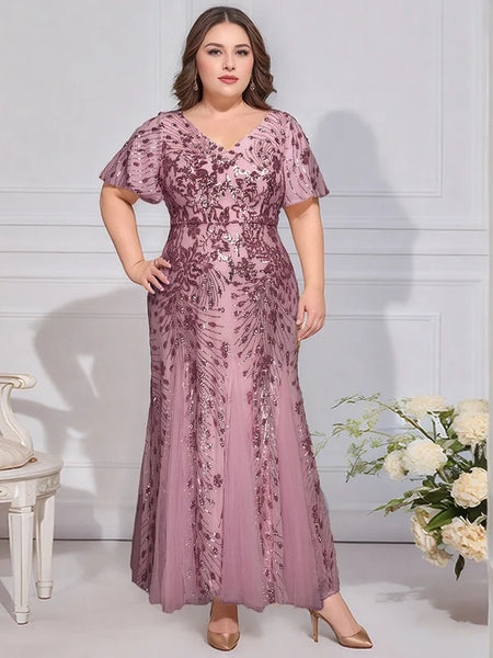 Vestido de Fiesta Talla XL —  Orquídea púrpura — Entrega Inmediata