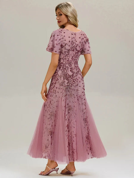 Vestido de Fiesta Talla XL —  Orquídea púrpura — Entrega Inmediata