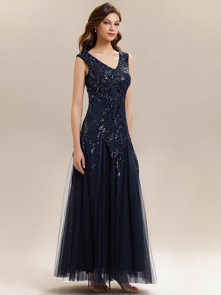 Vestido de Fiesta Talla L — Azul Marino — Entrega Inmediata