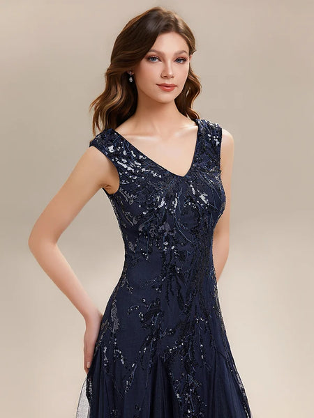 Vestido de Fiesta Talla L — Azul Marino — Entrega Inmediata