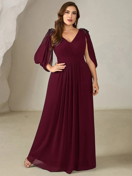 Vestido de Fiesta Talla M — Borgoña — Entrega Inmediata