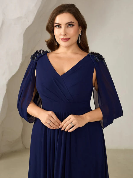 Vestido de Fiesta Talla XXL 16 — Azul Marino — Entrega Inmediata