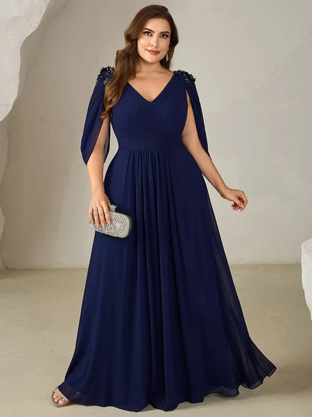 Vestido de Fiesta Talla XXL 16 — Azul Marino — Entrega Inmediata