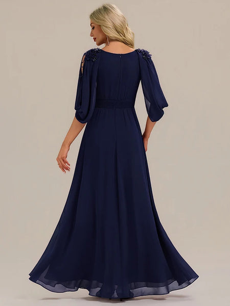Vestido de Fiesta Talla XXL 16 — Azul Marino — Entrega Inmediata