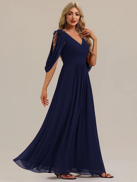 Vestido de Fiesta Talla XXL 16 — Azul Marino — Entrega Inmediata