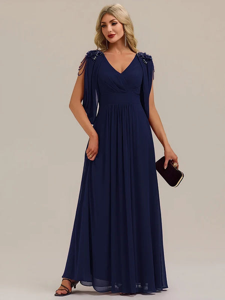 Vestido de Fiesta Talla XXL 16 — Azul Marino — Entrega Inmediata