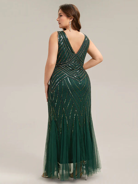 Vestido de Fiesta Talla L —  Verde — Entrega Inmediata