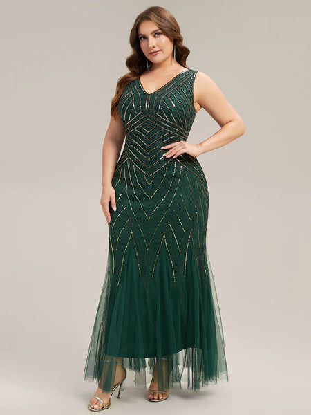 Vestido de Fiesta Talla L —  Verde — Entrega Inmediata