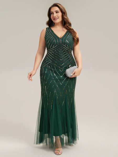 Vestido de Fiesta Talla L —  Verde — Entrega Inmediata