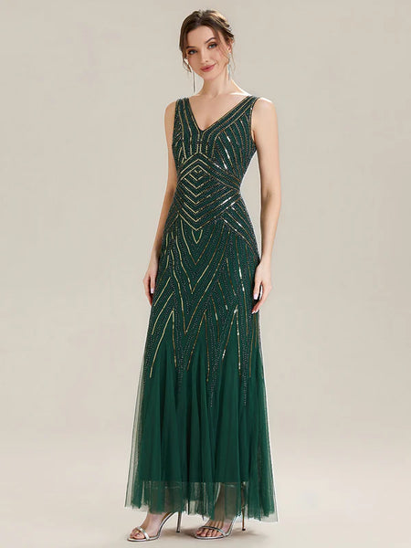 Vestido de Fiesta Talla L —  Verde — Entrega Inmediata