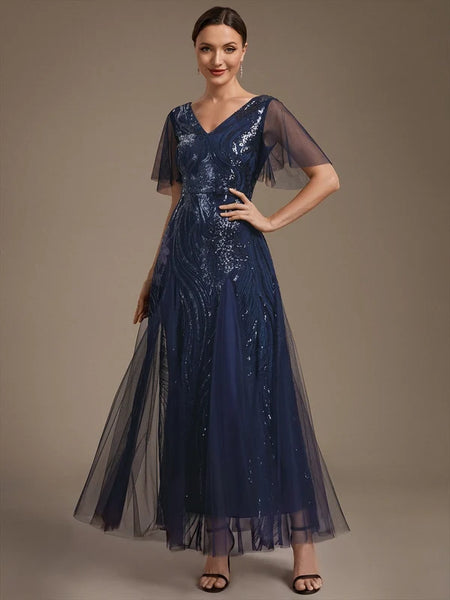 Vestido de Fiesta Talla XXL 16 —  Azul Marino — Entrega Inmediata