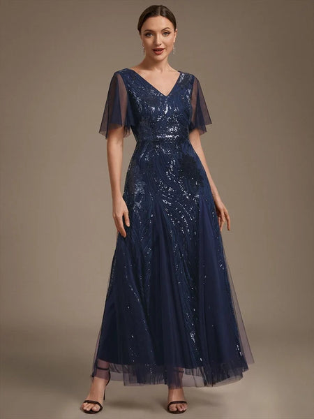 Vestido de Fiesta Talla XXL 16 —  Azul Marino — Entrega Inmediata