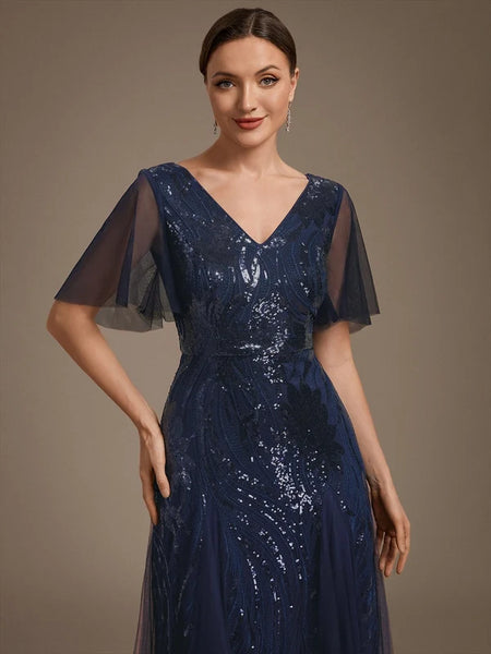 Vestido de Fiesta Talla XXL 16 —  Azul Marino — Entrega Inmediata