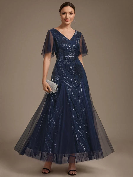 Vestido de Fiesta Talla XXL 16 —  Azul Marino — Entrega Inmediata