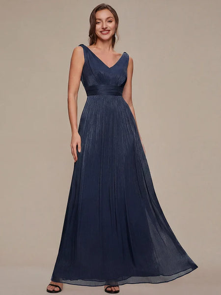 Vestido de Fiesta Talla XL — Azul Marino — Entrega Inmediata