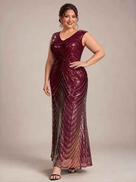 Vestido de Fiesta Talla L —  Borgoña — Entrega Inmediata