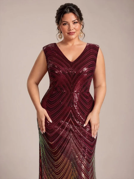 Vestido de Fiesta Talla L —  Borgoña — Entrega Inmediata