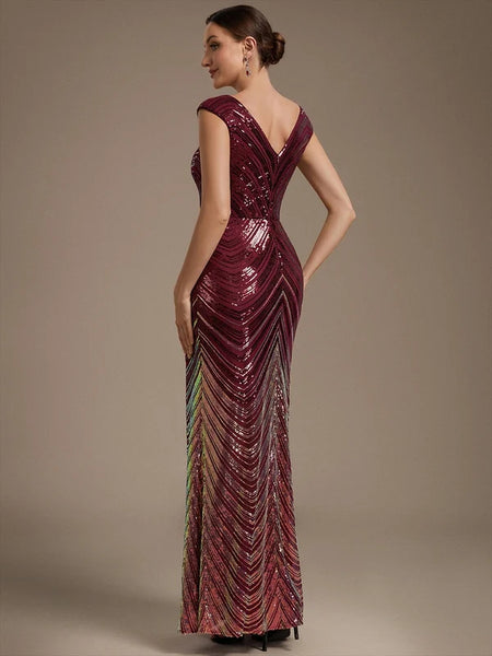 Vestido de Fiesta Talla L —  Borgoña — Entrega Inmediata