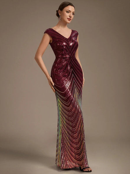 Vestido de Fiesta Talla L —  Borgoña — Entrega Inmediata