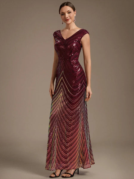Vestido de Fiesta Talla L —  Borgoña — Entrega Inmediata