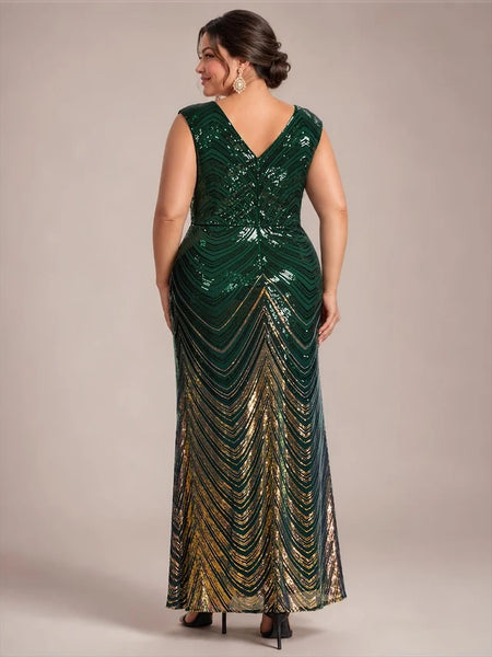 Vestido de Fiesta Talla XL —  Verde Oscuro — Entrega Inmediata