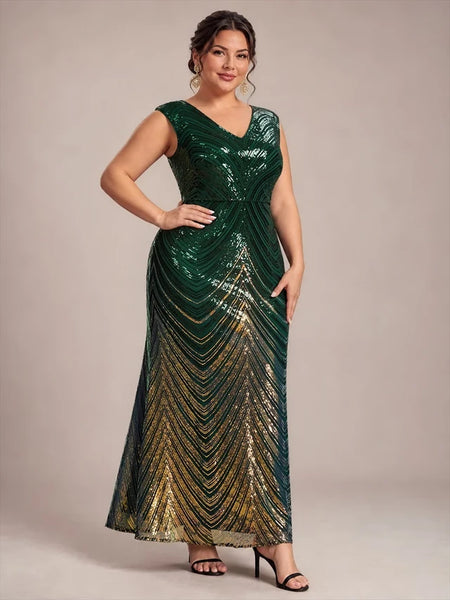 Vestido de Fiesta Talla XL —  Verde Oscuro — Entrega Inmediata