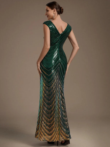 Vestido de Fiesta Talla XL —  Verde Oscuro — Entrega Inmediata