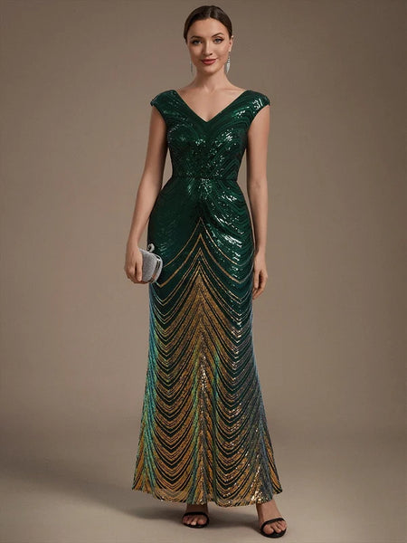 Vestido de Fiesta Talla XL —  Verde Oscuro — Entrega Inmediata