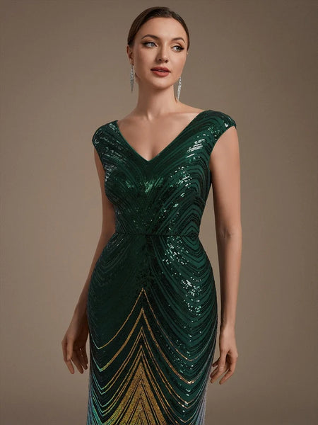 Vestido de Fiesta Talla XL —  Verde Oscuro — Entrega Inmediata